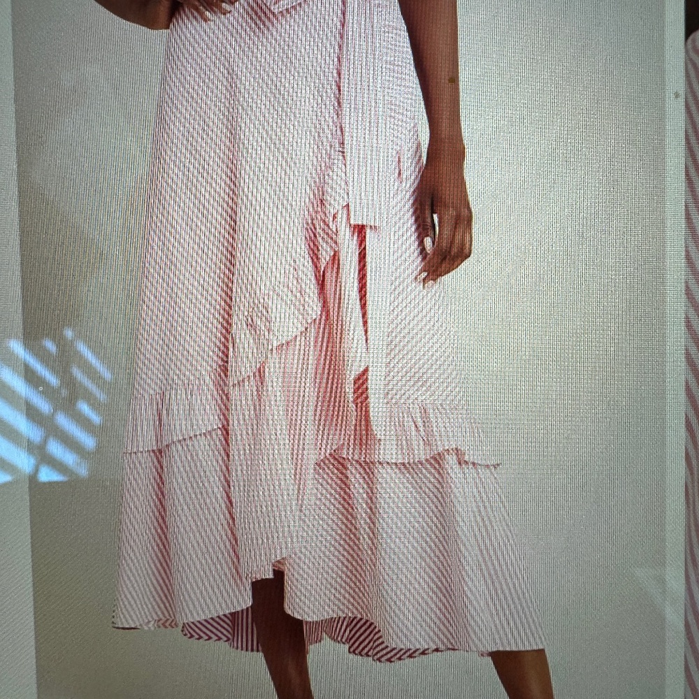 NEW Anthro Maeve Penny Wrap Ruffled Midi